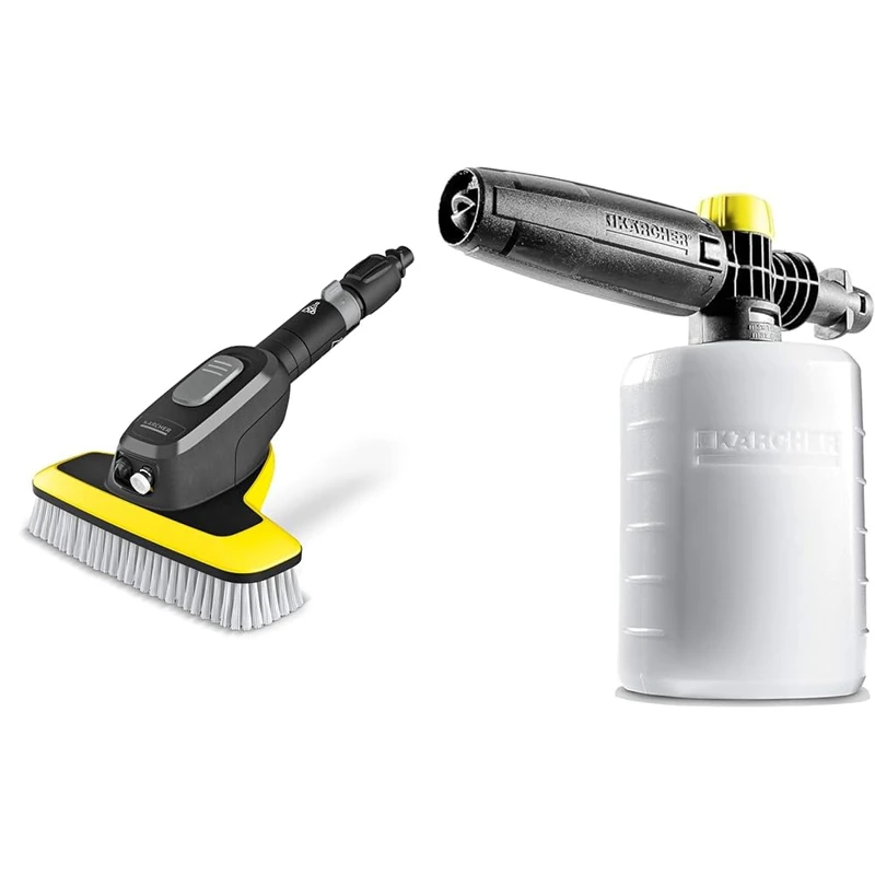 Kärcher WB 7 Plus 3-in-1 Corded Electric Wash Brush, 3 Functions & FJ6 Foam Nozzle - Pressure Washer Accessory,Multi,0.6L - Image 1