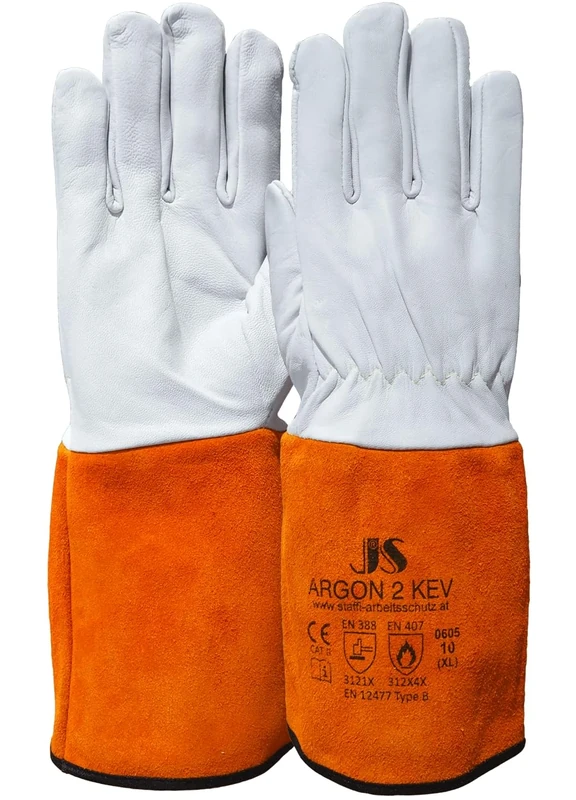 STAFFL Welding Gloves Argon2 35 cm Size 10 Cowhide Split Leather Contents: 12 Pairs