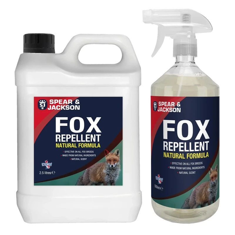Spear & Jackson Fox Repellent Spray 500ml and 2.5 Litre Refill, Garden Protection