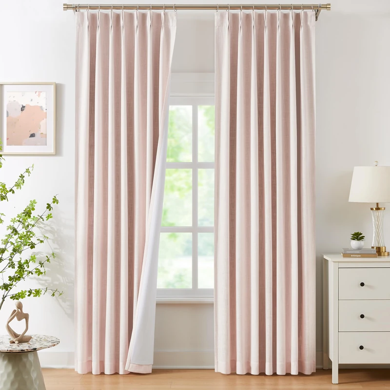 WEST LAKE Bailey Pinch Pleat Full Blackout Curtains 90 Inches Long