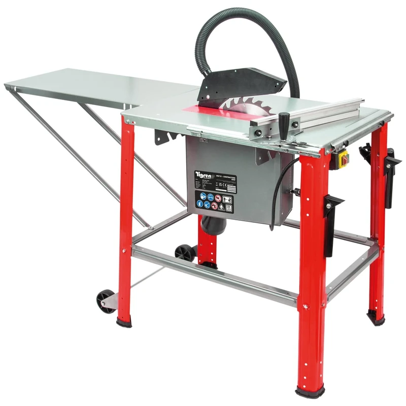 TIGREN 12" Contractor Electric Table Saws for Woodworking, Professional Bench Saws for Woodworking, Electric Saw for Wood with Extendable Worktable with Tilting Blade