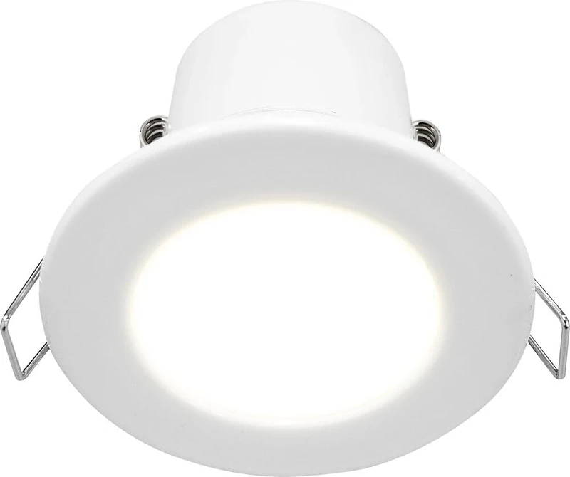 Luceco F-Eco Fixed Fire Rated Downlight 450Lm 5W Ip65 3000K White Bezel