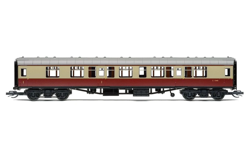 Hornby TT:120 Model Railway TT4005B BR Mk1 Composite Corridor E15481 - Era 4 Coaches and Coach Packs, Red