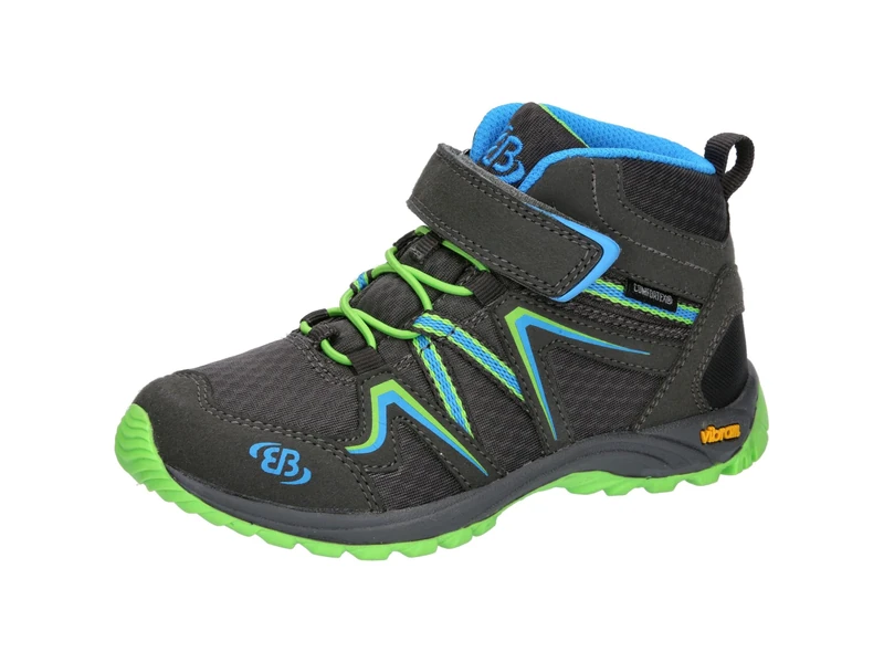 Brütting Rockwall Trekking Boots, Grau/Blau/Lemon, 2 UK