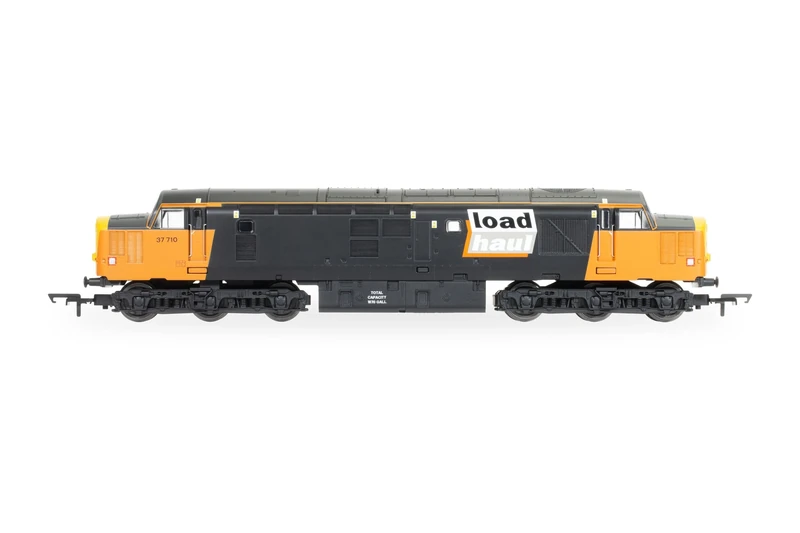 Hornby R30188 Railroad Plus Loadhaul, Class 37, Co-Co, 37710 - Era 8 Railway - Locos, Black and Orange
