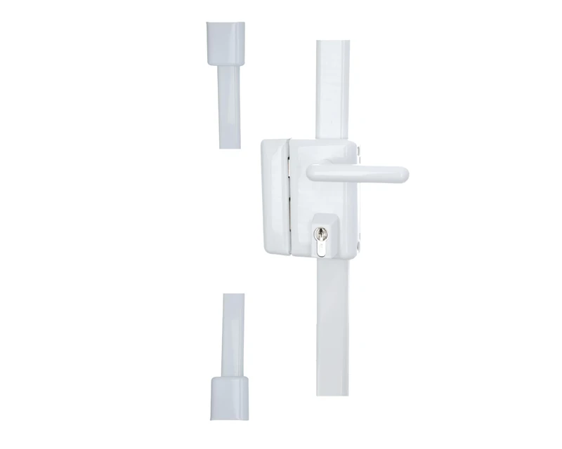 Vachette Vertical Multi-Point Lock with Handle, MULTIBLINDE 8800 Series, Left Hand, A2P Certified, High Security, 3 Locking Points, 4 Patented VIP+ Keys Included, White