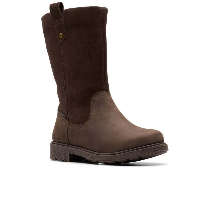 Clarks Girls Astrolzipwp K. Fashion Boot, Dark Brown, 11 UK