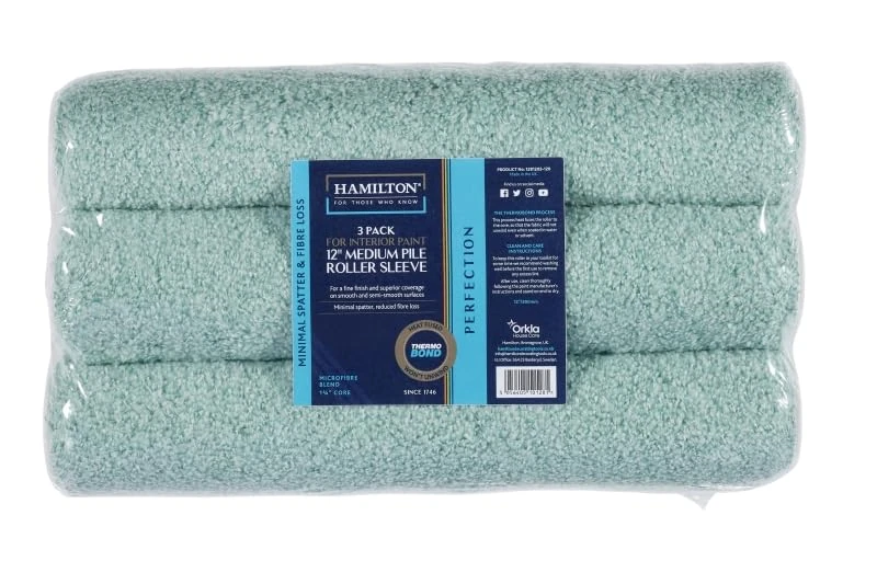 3 x 12" Hamilton Perfection Medium Pile Paint Rollers