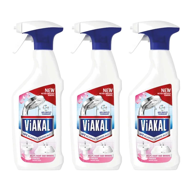 Professional Lime Scale Remover Spray 500ml (Pack of 3) | Bathroom Cleaner | Long Lasting Shine | Dissolves Limescale | Anti-droplet Technology | Fights with Malodors