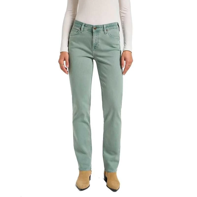Lee Marion Women's Straight Trousers, Muted Sage, 26W x 31L - Image 1