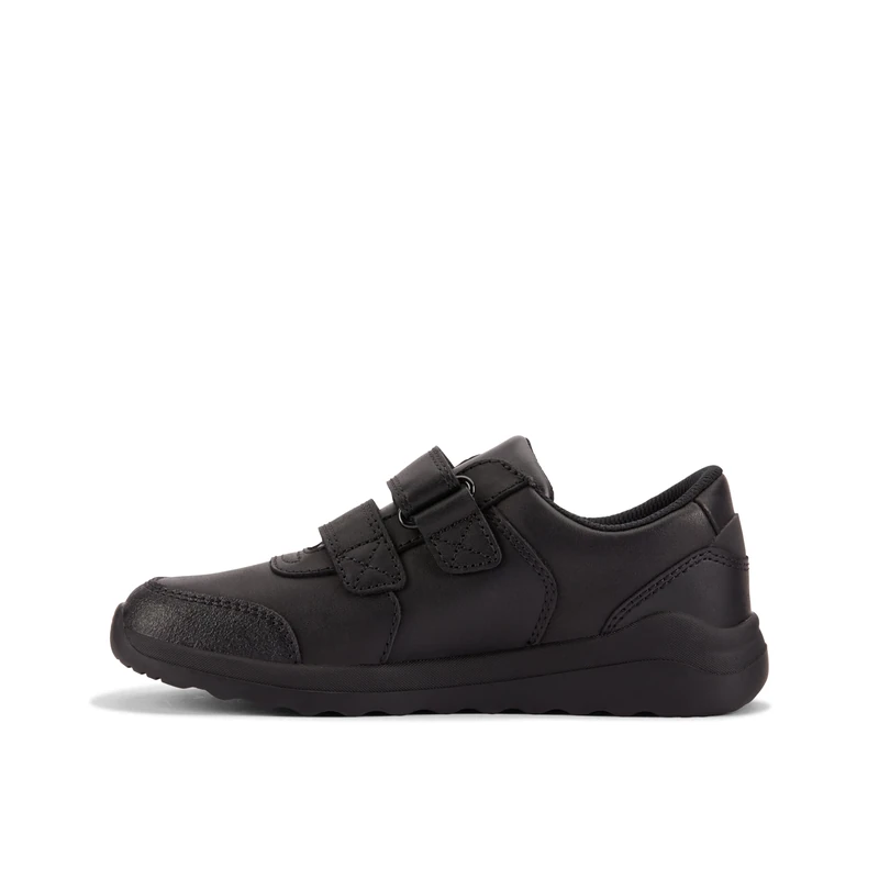 Clarks Daze Step 2 K Childrens Black Leather, 12