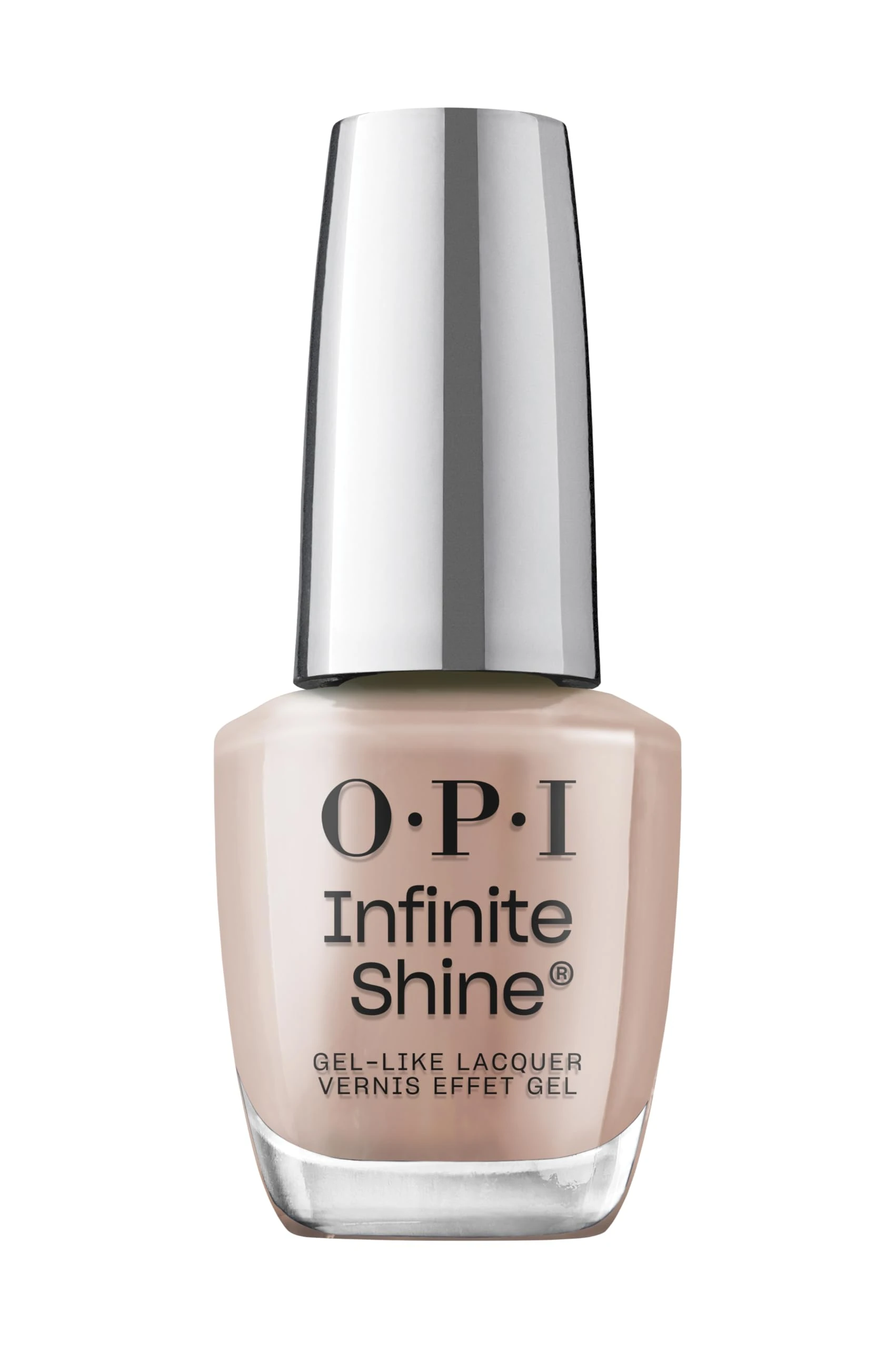 OPI Infinite Shine Nail Polish - It Never Ends - Gel Like & Long Lasting Brown Crème Nail Polish - with Pre-Cured Gel Technology & OPI Pro-Wide Brush (15ml)