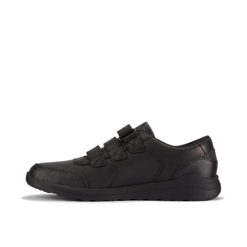 Clarks Boys Daze Step 2 Y Oxford Flat, Black Leather, 7 UK