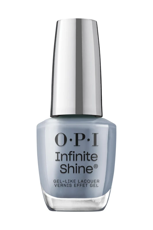 OPI Infinite Shine Nail Polish - Pure Jean-ius - Gel Like & Long Lasting Blue-Grey Nail Polish - with Pre-Cured Gel Technology & OPI Pro-Wide Brush (15ml)
