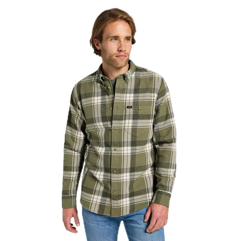 Lee Men's Riveted Shirt, Mercantile Green, S