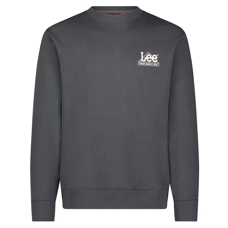 LEE - Mens Sweatshirt - Regular Fit - Seasonal Crew Sws - Washed Black