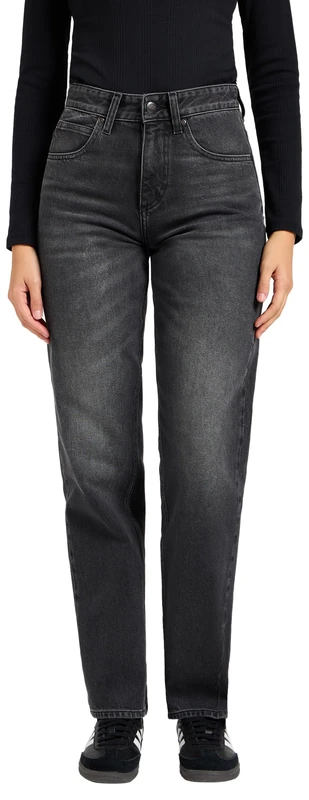 Lee Women's Rider Classic Jeans, Charred Black, 33W x 33L