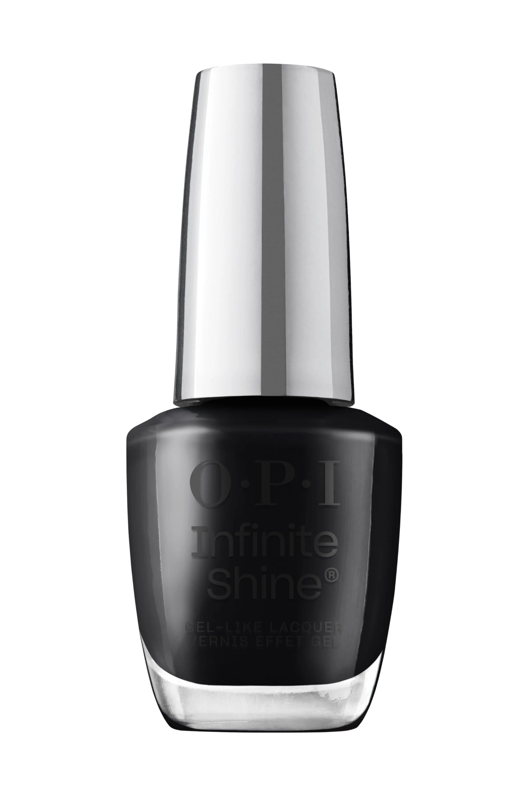OPI Nail Polish, Infinite Shine Long-wear System, 2nd Step, Gel-Like Nail Varnish with no UV lamp needed, Black Onyx 15 ml