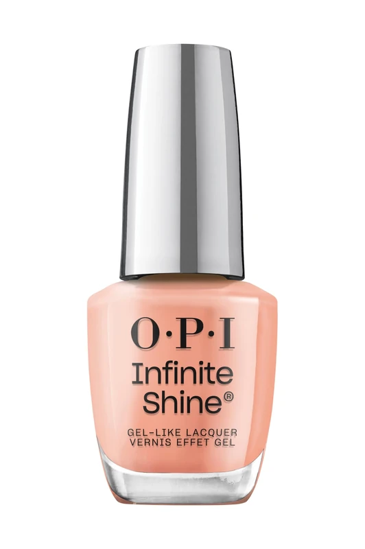 OPI Infinite Shine Nail Polish - On a Mission - Gel Like & Long Lasting Coral Nail Polish - with Pre-Cured Gel Technology & OPI Pro-Wide Brush (15ml)