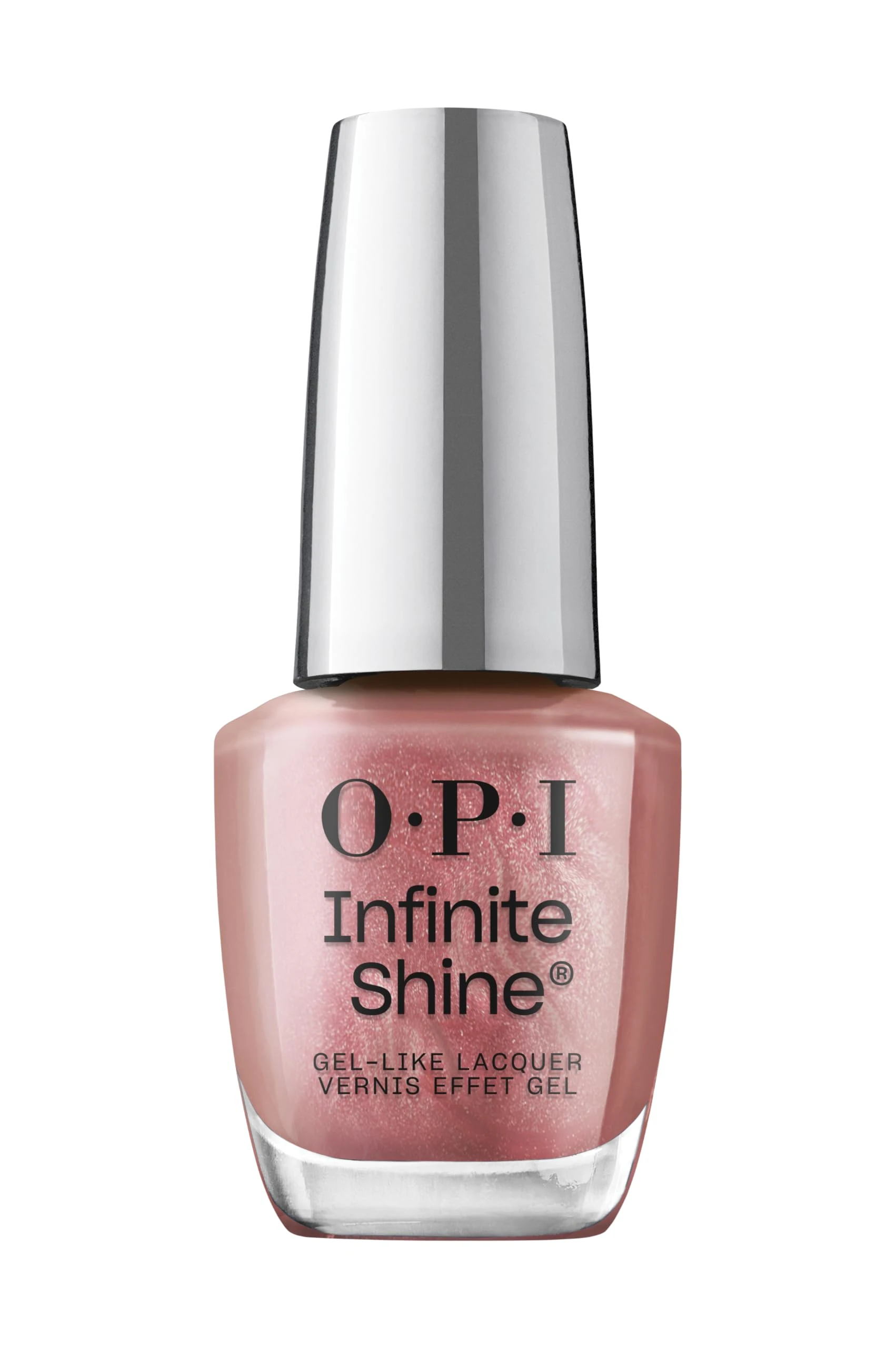 OPI Infinite Shine Nail Polish - Chicago Champaign Toast - Gel Like & Long Lasting Pink Nail Polish - with Pre-Cured Gel Technology & OPI Pro-Wide Brush (15ml)