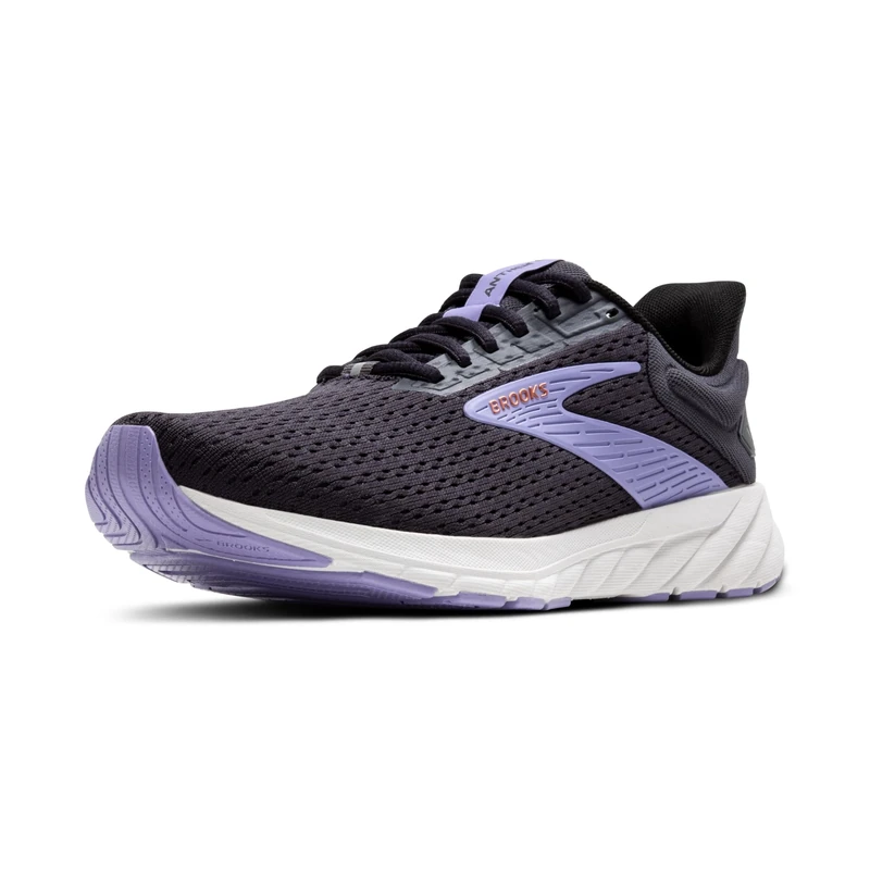 Brooks Women’s Anthem 6 Neutral Running Shoe, Ebony/Lavender/Copper, 4.5 UK