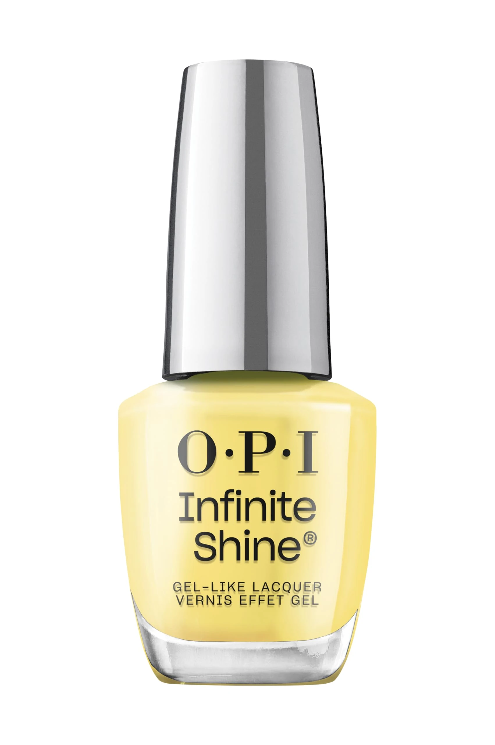 OPI Infinite Shine Nail Polish - It's Always Stunny - Gel Like & Long Lasting Yellow Crème Nail Polish - with Pre-Cured Gel Technology & OPI Pro-Wide Brush (15ml)