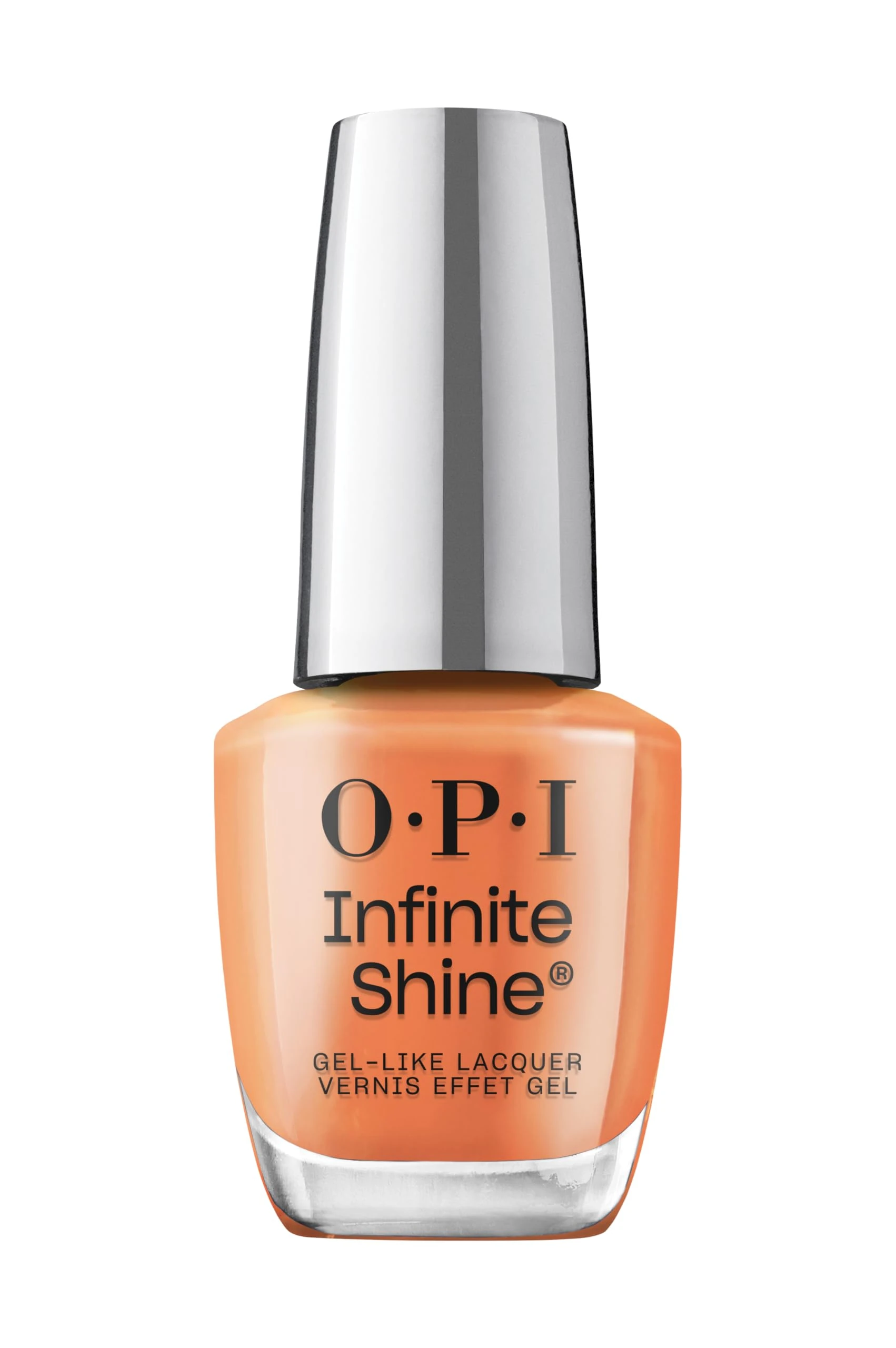 OPI Infinite Shine Nail Polish - Bright on Top of It - Gel Like & Long Lasting Orange Crème Nail Polish - with Pre-Cured Gel Technology & OPI Pro-Wide Brush (15ml)