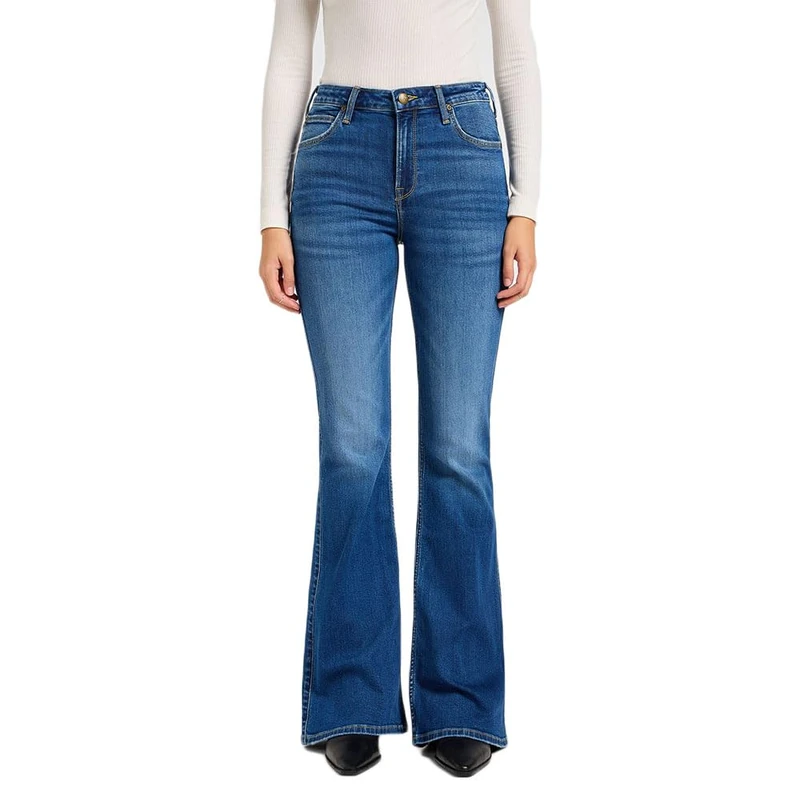 Lee Women's Breese Jeans, Mid Stop, 27W x 33L