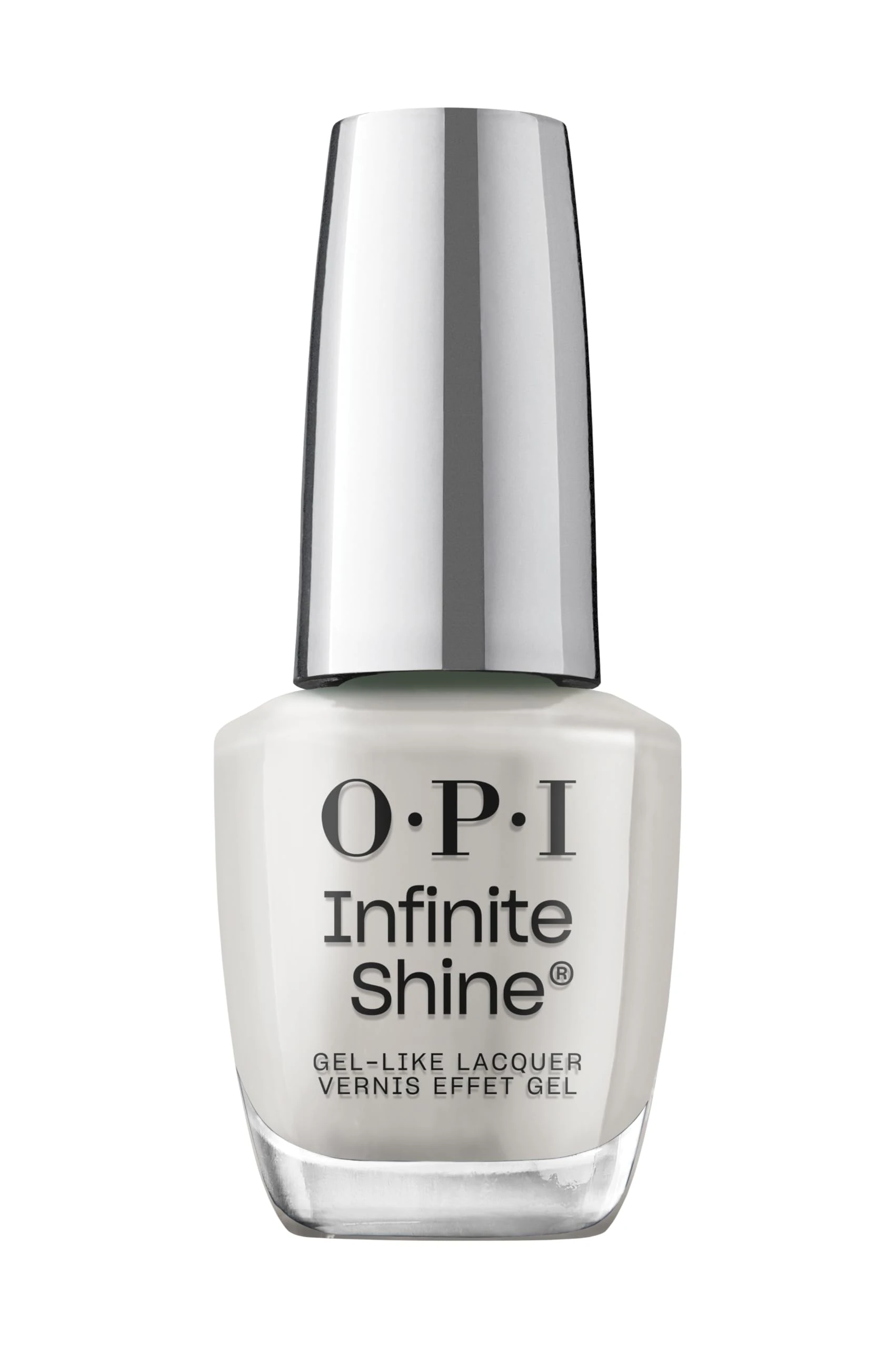 OPI Infinite Shine Nail Polish - Gray it on Me - Gel Like & Long Lasting Grey Crème Nail Polish - with Pre-Cured Gel Technology & OPI Pro-Wide Brush (15ml)