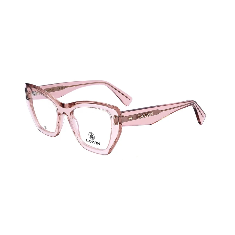 Lanvin LNV2656 651 Transparent Rose Eyewear Woman Acetato, Modified Rectangle, 50