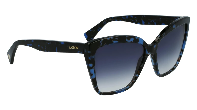 Lanvin LNV617S 425 Blue Havana Sunglasses Woman Acetato, Modified Rectangle, 59