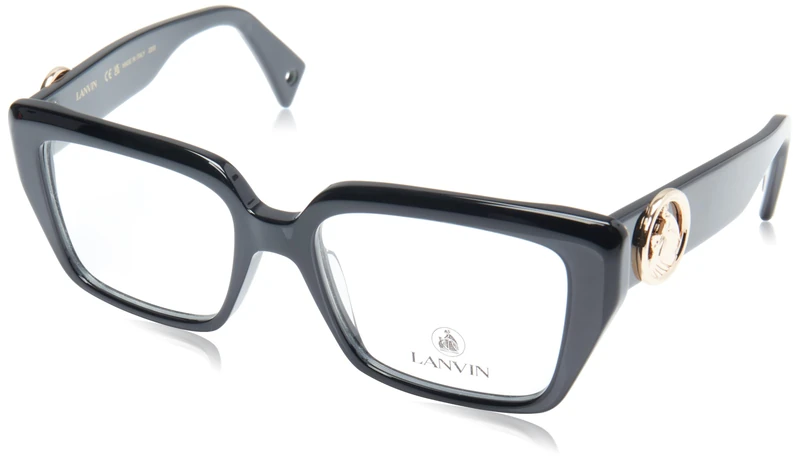 Lanvin LNV2618 001 Black Eyewear Woman Acetato, Modified Rectangle, 53