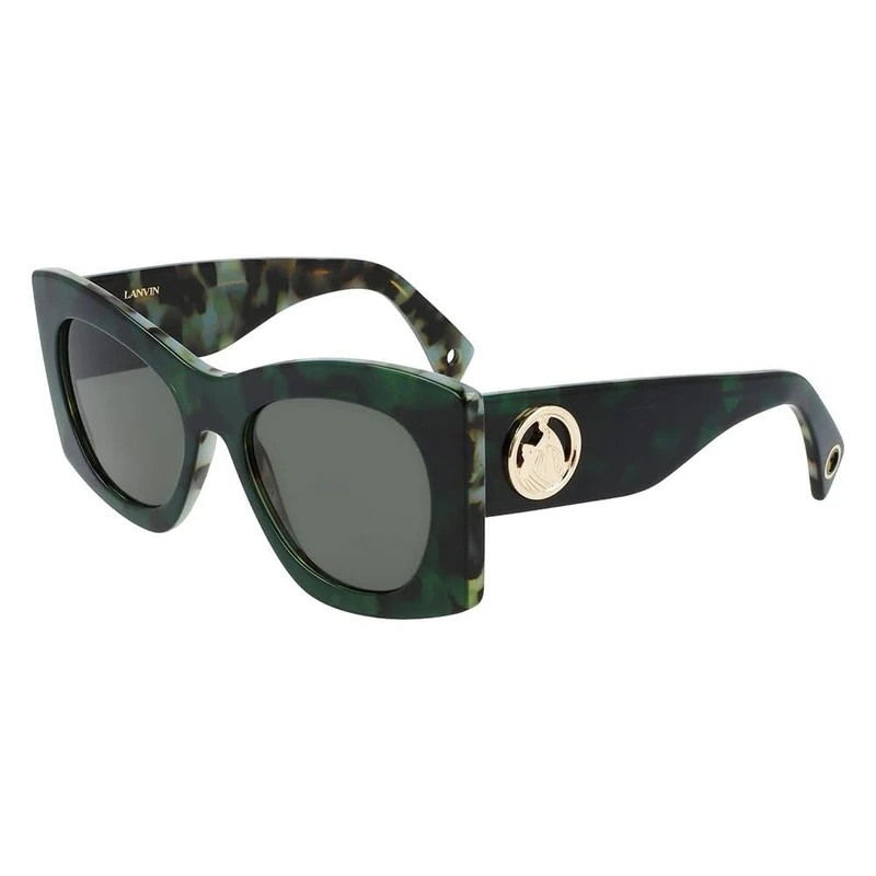Lanvin LNV605S 325 Green/Havana Green Sunglasses Woman ZYL, Butterfly, 54