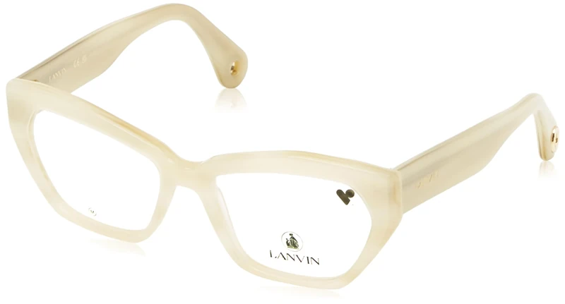 Lanvin LNV2638 103 Ivory Horn Eyewear Woman Acetato, Modified Rectangle, 54