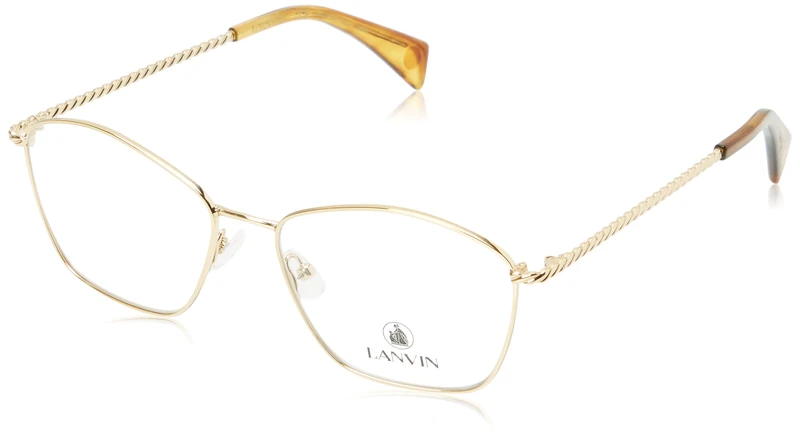 Lanvin LNV2103 703 Yellow Gold Eyewear Woman Metallo, Modified Rectangle, 54