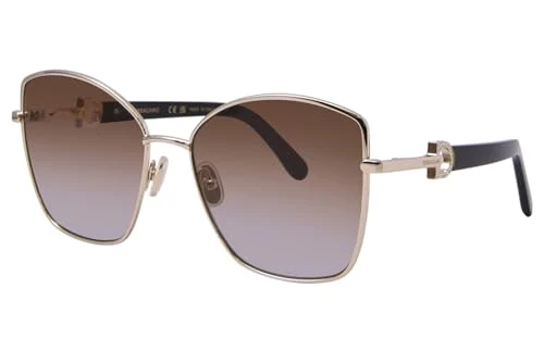 Salvatore Ferragamo SF312SR 745 Gold/Brown Gradient Sunglasses Woman Metallo, Tea Cup, 60