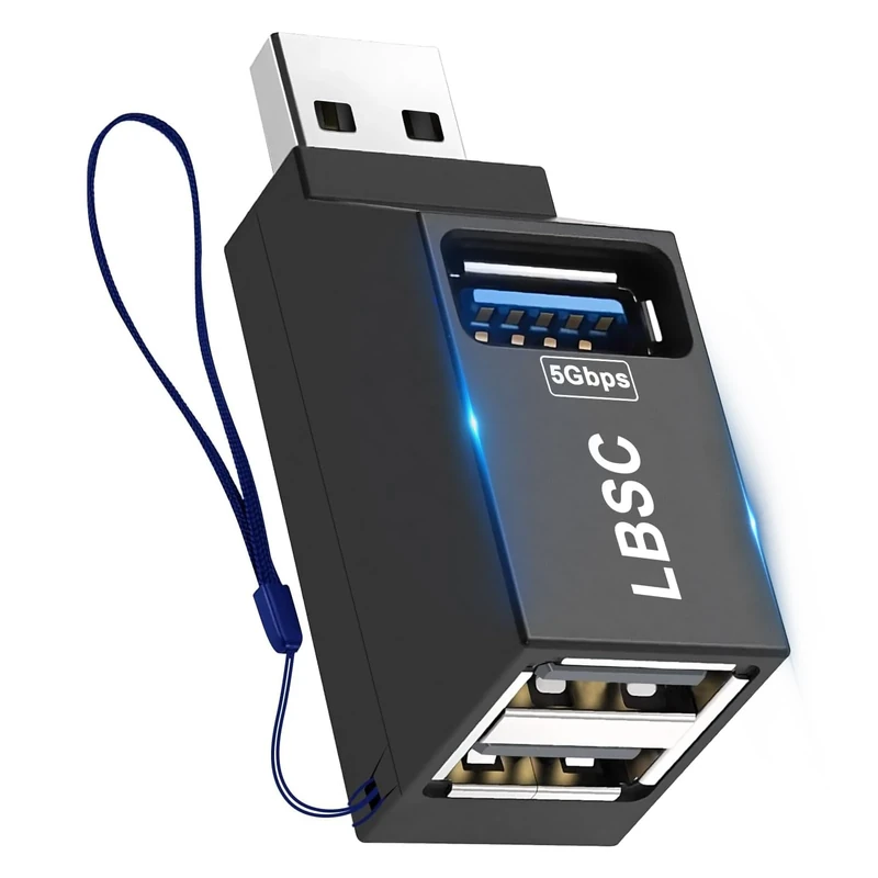 Ultra Slim Portable 3-Port USB 3.0 Hub for iMac, MacBook, Surface, Notebooks and More, Splitter for USB Flash Drives, Mobile HDD