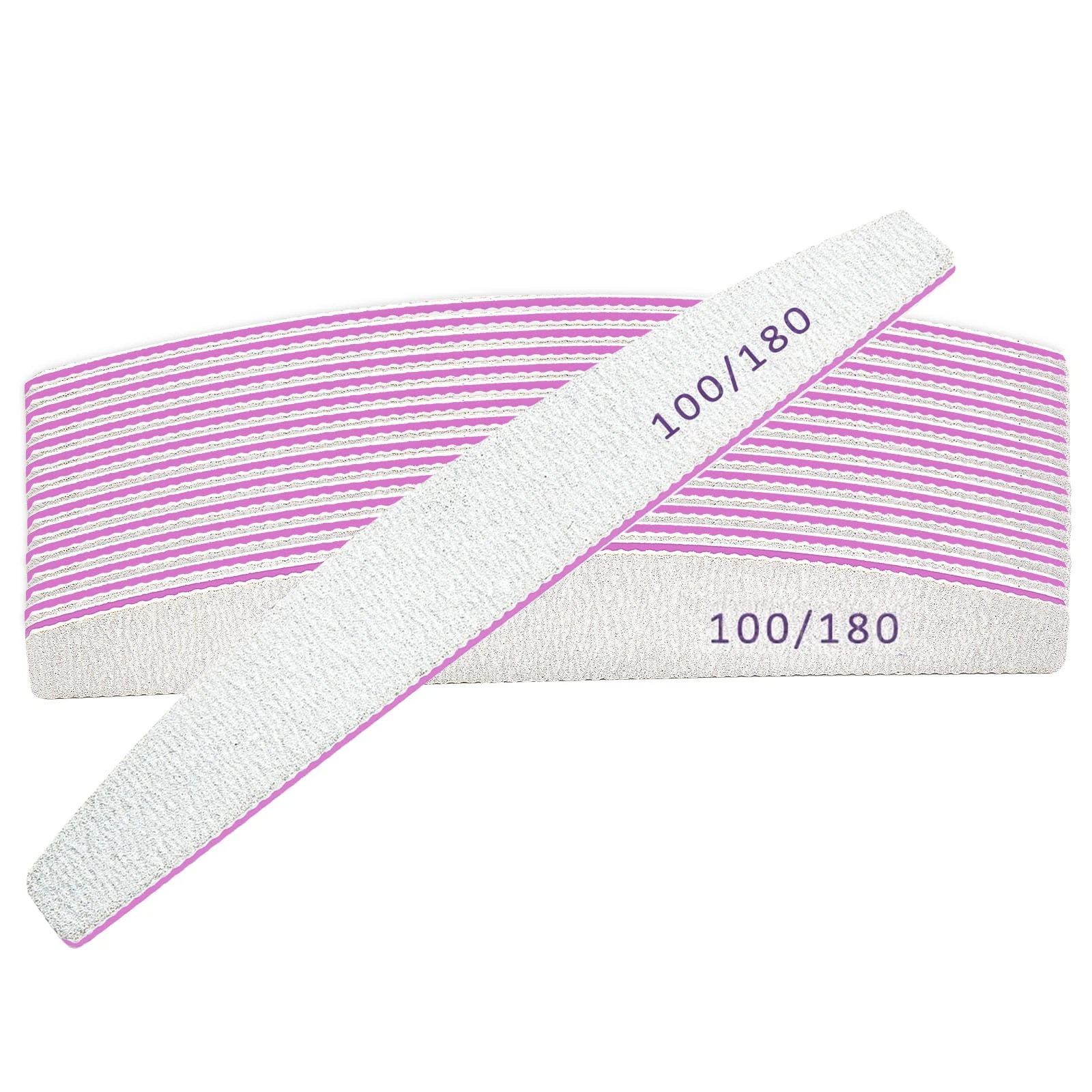 Nail Files, 16pcs Professional Nail Files, 100/180 Grit Double-Sided Emery Board Nail File Set, Washable Nail Files Tools for Manicure (Grey)