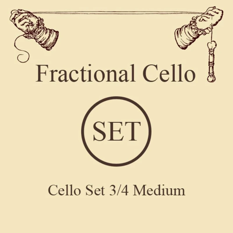 LARSEN STRINGS Cello Strings Original Fractional - small sizes set 3/4 Medium