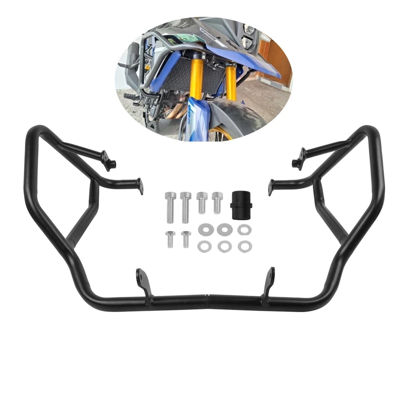 CHIFUN Engine Guard Upper Crash Bars Replacement for Suzuki V-strom 800 Vstrom DL800 DE DL800DE 2023 2024 Black Steel Motorcycle Frame Gas Fuel Tank Falling Protection Bars