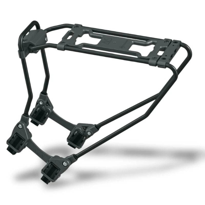 SKS GERMANY Infinity Universal AVS Pannier Rack (Bicycle Accessories for Retrofitting Almost Any Bicycle, Adjustment Mechanism and Quick Release System, Aluminium, with AVS Click System), Black