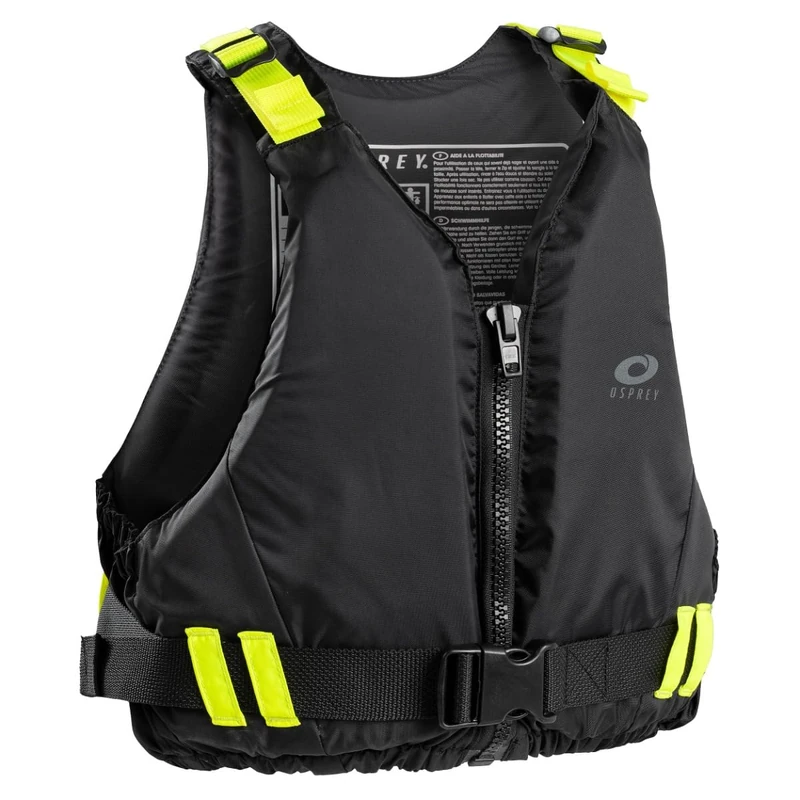 Osprey Adult Buoyancy Aid 50N, PFD Swim Vest, Waterproof Float Jacket for Watersports, Paddleboarding and Kayaking Black L/XL