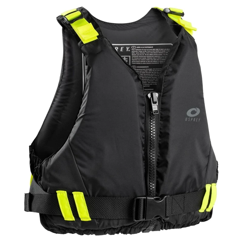 Osprey | Adult Buoyancy Aid 50N, PFD Swim Vest, Waterproof Float Jacket for Watersports, Paddleboarding and Kayaking Black XS