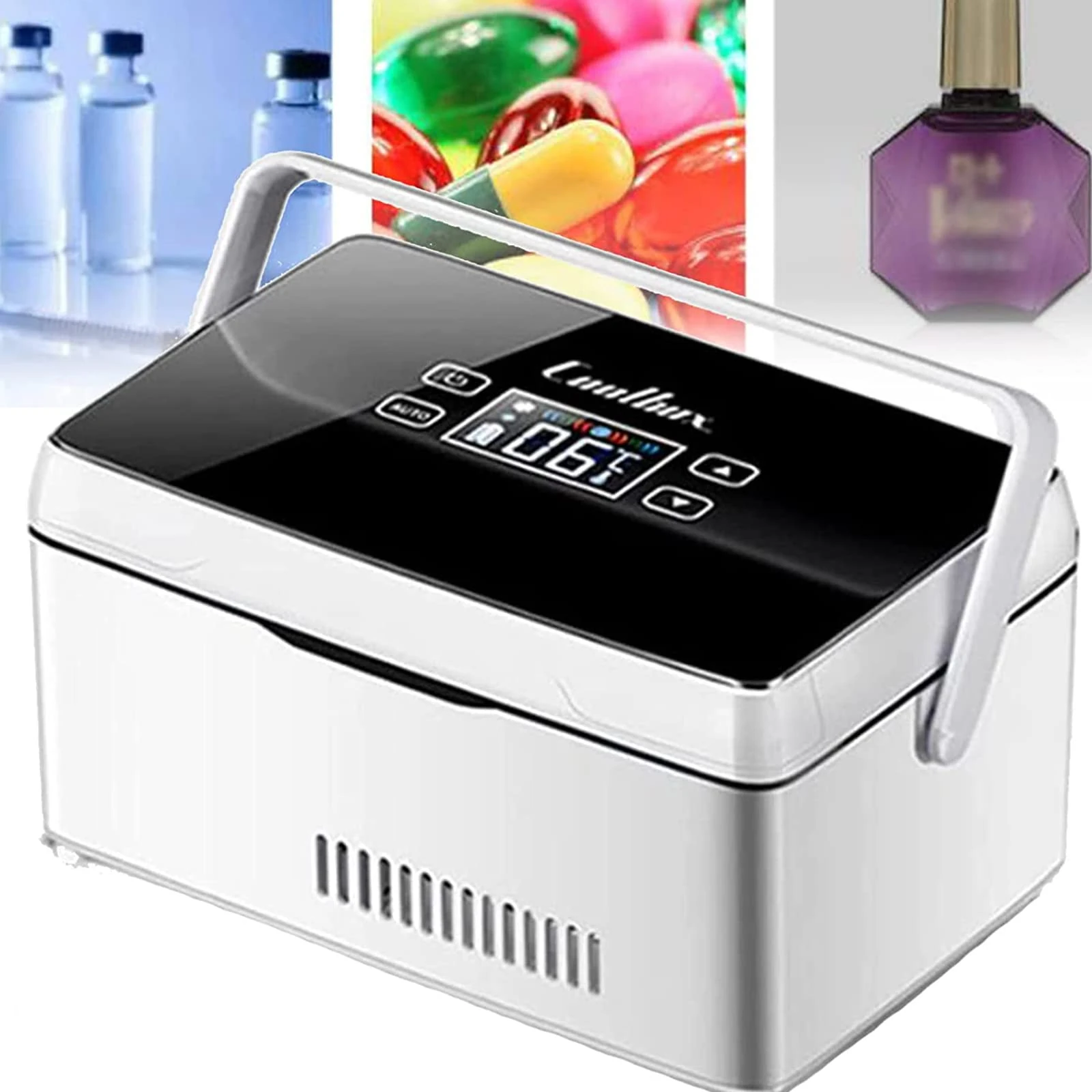 Generic Portable Insulin Refrigerator - Small Drug Box for Vaccine Drugs, Mini Cold Box - Ideal for Car, Travel - Ensures Temperature Control and Preservation