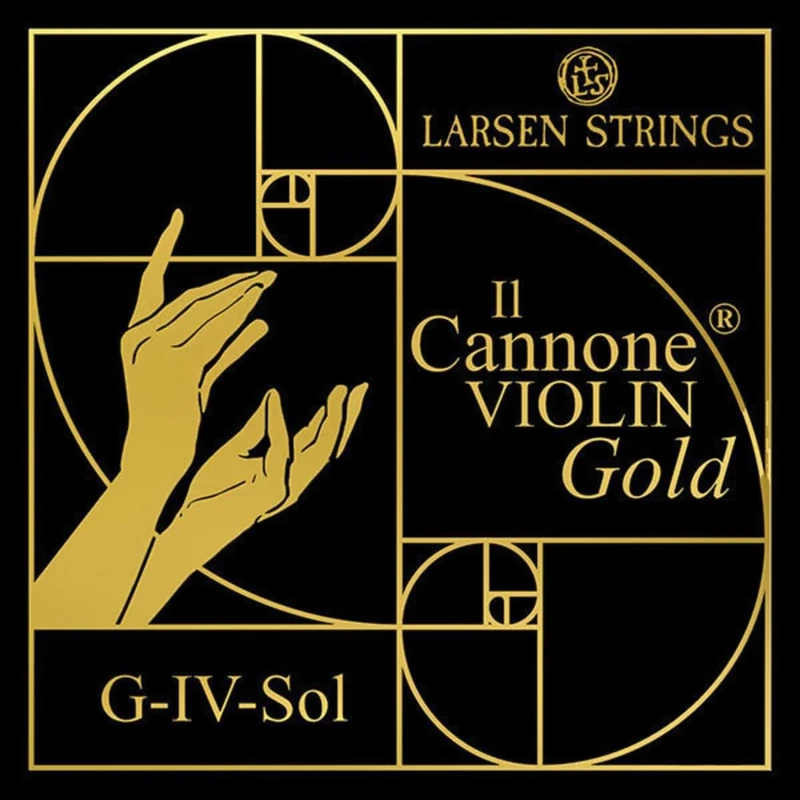 Larsen - Il Cannone Gold - G-Soloist Single String - 4/4 Violin - Multifilament Fiber Nylon Core, Gold Winding - Tension 4.8 kg/10.6 lbs