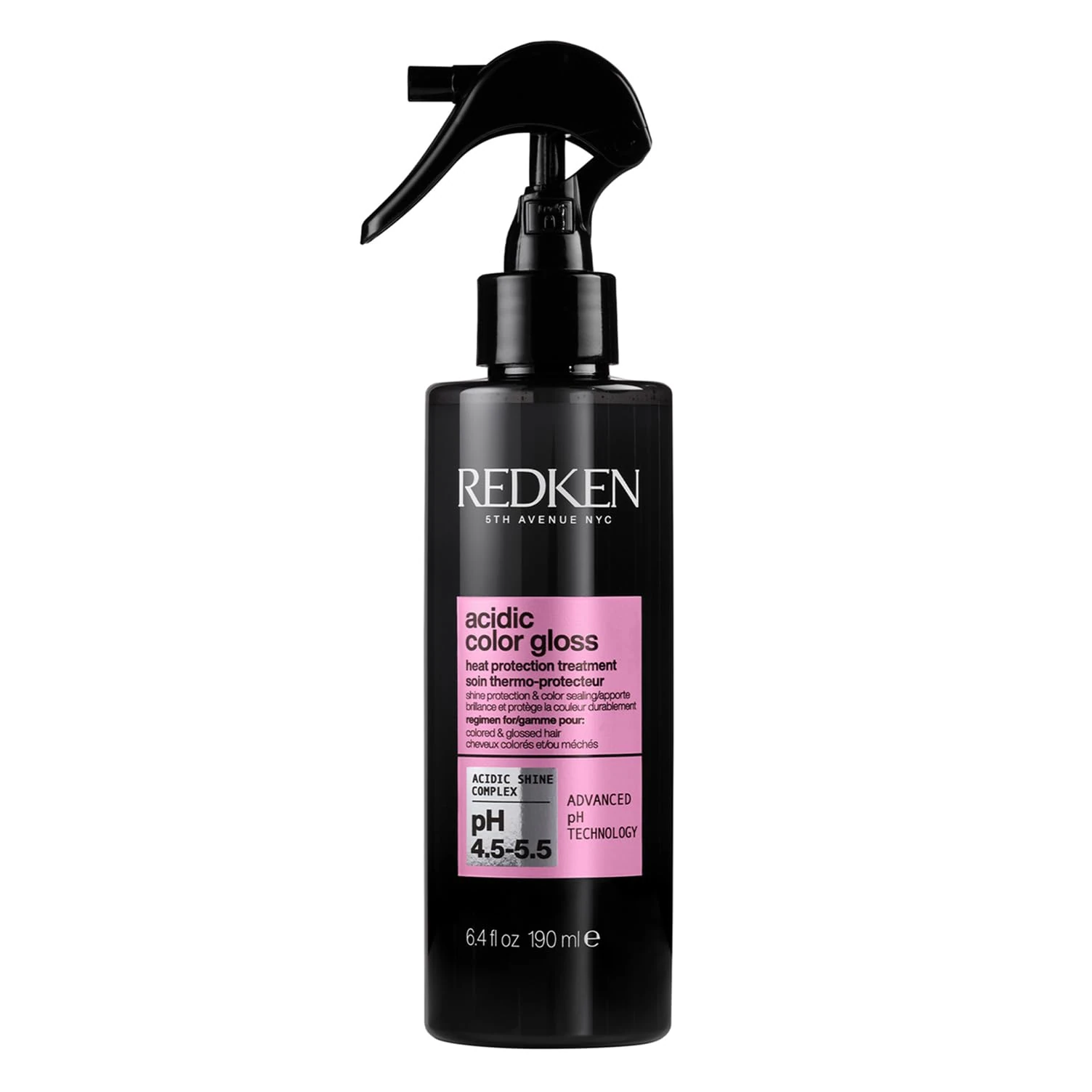 REDKEN Acidic Color Gloss Heat Protection Treatment 230°C, Leave-In Treatment, Hair Shine Spray, Colour Protection, 190ml