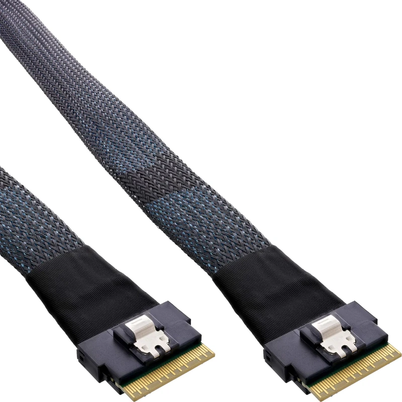 InLine® Slim SAS Cable, SFF-8654 8X to SFF-8654 8X, 48 Gb/s, 0.5 m