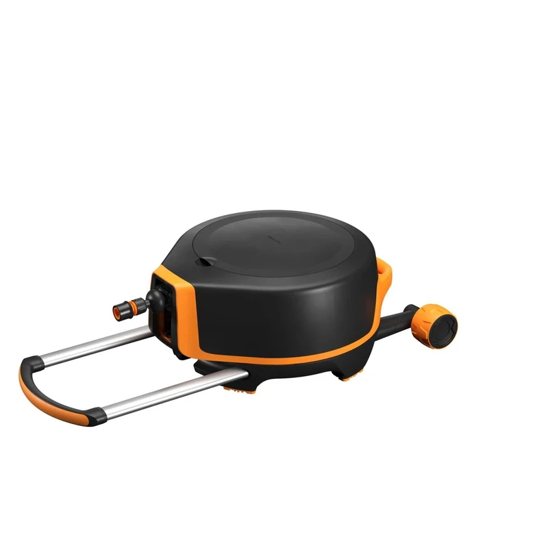 Fiskars Waterwheel XL with Wheels, All-Inclusive Watering Set, 27 m Total Reach, Automatic Rolling, Garden Hose in Universal Size (Diameter 13 mm), Universal Tap Connector, X-Series, 1067548