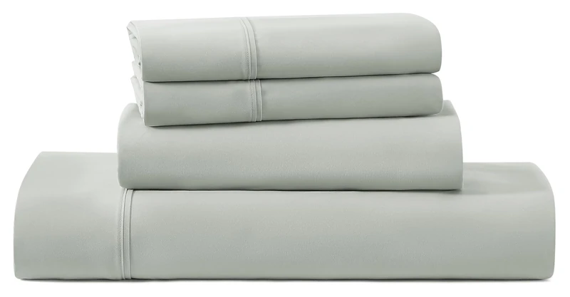 UGG 33609 Hedi Full XL Bed Sheets and Pillowcases 4-Piece Set Sleep in Luxury Machine Washable Deep Pockets Wrinkle-Resistant Breathable Cozy Comfort Silky Cooling Sheets, Full XL, Mineral