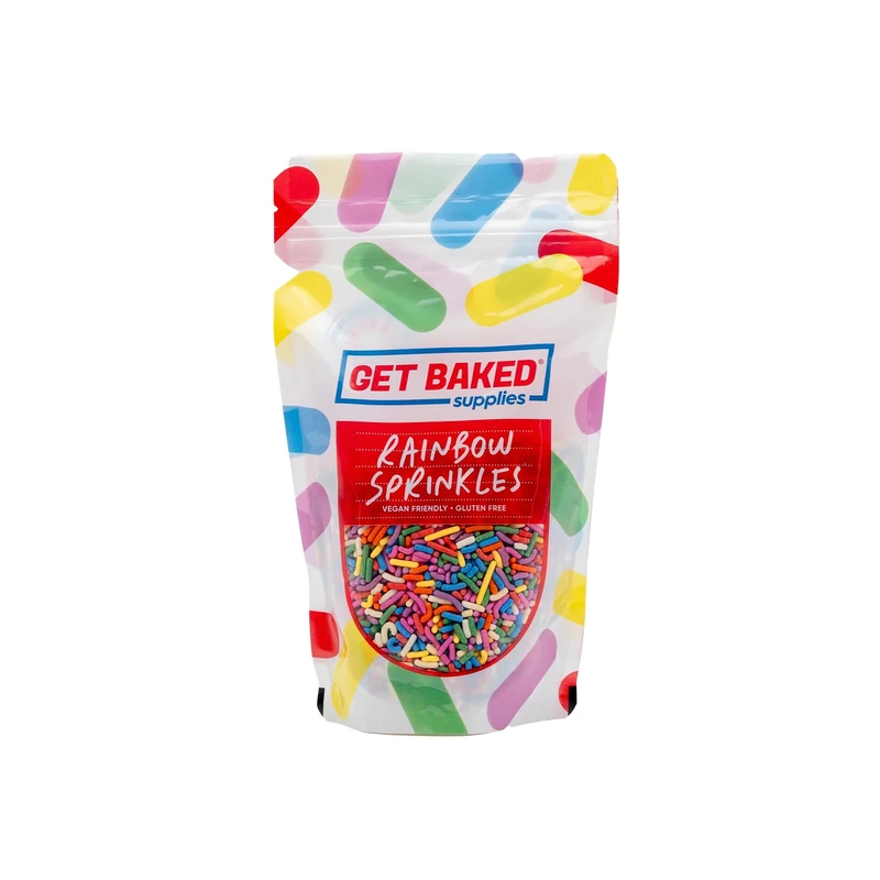 Rainbow Sprinkles by GET BAKED® - The Only Legal American Sprinkles in the UK/EU (200, Grams)